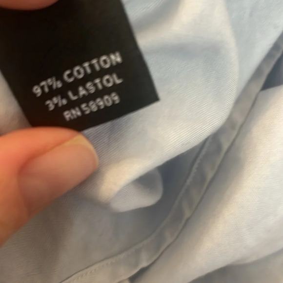 Murano Men’s Modern Comfort Pale Gray Button Down Dress Shirt Size Large - Picture 11 of 11